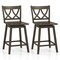 24/29 Inch Bar Stool Set of 2 Wooden Bar Chairs with Rubber Wood Frame, Adjustable Height, Modern Design